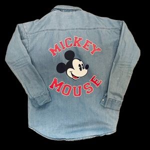 Disney Mickey Mouse Blue Button Down